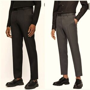 Hugo BOSS Men's Dieselstrasse 12 Flat Front Solid Slim Fit Dress Pants, …